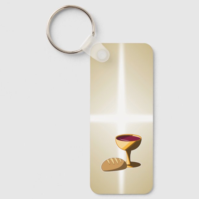 Bread and Wine The Last Supper Easter Communion Keychain (Front)