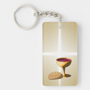 Bread and Wine The Last Supper Easter Communion Keychain