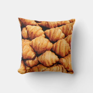 Bread background / Bread is a staple food prepared Throw Pillow