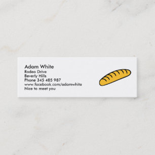 Bread baguette mini business card