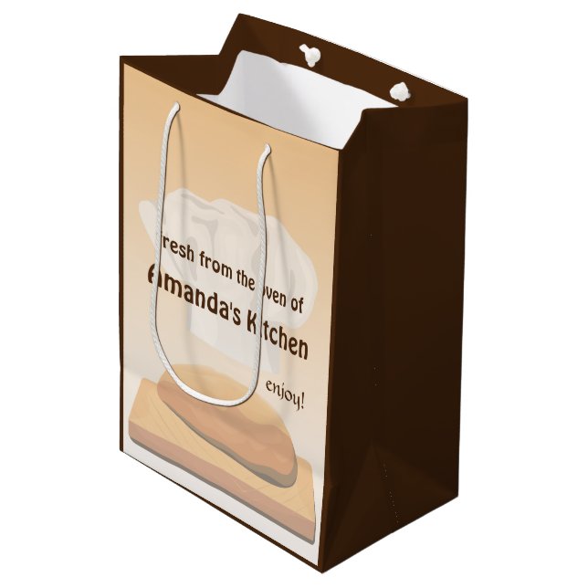 Bread Baker Bakery MGB Medium Gift Bag (Front Angled)