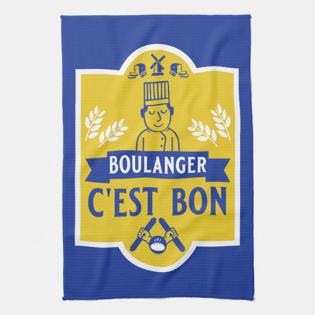 Bread Baker Kitchen Towel (Vertical)