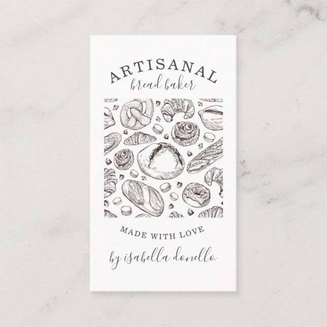 Bread Bakery Baker Business Card (Front)