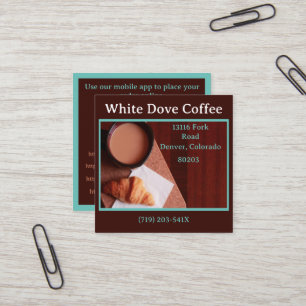 Bread Bakery Coffee Cafe Shop Barista Coffee Square Business Card