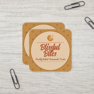 Bread Bakery Cook Homemade Square Business Card