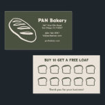 Bread Bakery Sourdough CUSTOM Hand-drawn Rewards  Loyalty Card<br><div class="desc">Illustrated with a rustic hand drawn doodle loaf and cute toasts. Perfect business card for sourdough bakery, cafes, sandwich restaurants, catering services, wedding and other event planning, cottage food businesses and other food businesses. Hand drawn by me. Change the text, font and colours of this customizable business card by clicking...</div>