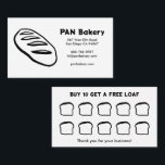 Bread Bakery Sourdough CUSTOM Hand-drawn Rewards  Loyalty Card<br><div class="desc">Illustrated with a rustic hand drawn doodle loaf and cute toasts. Perfect business card for sourdough bakery, cafes, sandwich restaurants, catering services, wedding and other event planning, cottage food businesses and other food businesses. Hand drawn by me. Change the text, font and colours of this customizable business card by clicking...</div>