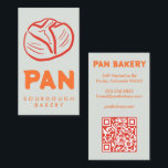 Bread Bakery Sourdough CUSTOM QR Hand-drawn Business Card<br><div class="desc">Illustrated with a rustic hand drawn doodle loaf. Perfect business card for bakery, cafes, restaurants, catering services, wedding and other event planning, cottage food businesses and other food businesses. Hand drawn by me. Change the text, font and colours of this customizable business card by clicking "personalize" above - add your...</div>