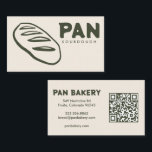 Bread Bakery Sourdough CUSTOM QR Hand-drawn Business Card<br><div class="desc">Illustrated with a rustic hand drawn doodle loaf. Perfect business card for bakery, cafes, restaurants, catering services, wedding and other event planning, cottage food businesses and other food businesses. Hand drawn by me. Change the text, font and colours of this customizable business card by clicking "personalize" above - add your...</div>