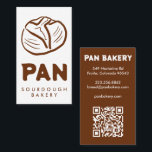 Bread Bakery Sourdough CUSTOM QR Hand-drawn Business Card<br><div class="desc">Illustrated with a rustic hand drawn doodle loaf. Perfect business card for bakery, cafes, restaurants, catering services, wedding and other event planning, cottage food businesses and other food businesses. Hand drawn by me. Change the text, font and colours of this customizable business card by clicking "personalize" above - add your...</div>