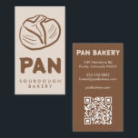 Bread Bakery Sourdough CUSTOM QR Hand-drawn Business Card<br><div class="desc">Illustrated with a rustic hand drawn doodle loaf. Perfect business card for bakery, cafes, restaurants, catering services, wedding and other event planning, cottage food businesses and other food businesses. Hand drawn by me. Change the text, font and colours of this customizable business card by clicking "personalize" above - add your...</div>