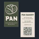 Bread Bakery Sourdough CUSTOM QR Hand-drawn Business Card<br><div class="desc">Illustrated with a rustic hand drawn doodle loaf. Perfect business card for bakery, cafes, restaurants, catering services, wedding and other event planning, cottage food businesses and other food businesses. Hand drawn by me. Change the text, font and colours of this customizable business card by clicking "personalize" above - add your...</div>