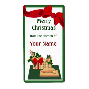 Bread Basket Christmas Gift Label