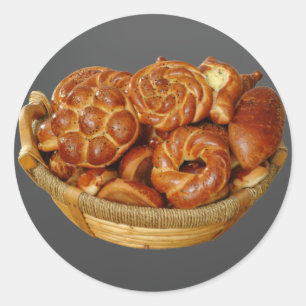 Bread Basket Classic Round Sticker