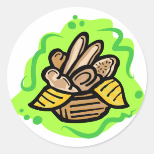 Bread Basket Classic Round Sticker