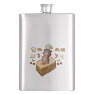 BREAD BEAR HIP FLASK