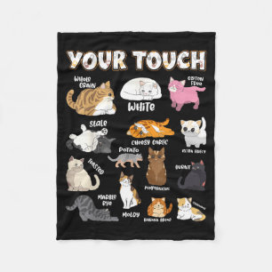 Bread Cats Variety Punny Cartoon Kitty Design Fleece Blanket