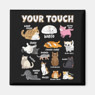 Bread Cats Variety Punny Cartoon Kitty Design Magnet