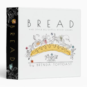 Bread flowers baking personalized recipe cookbook binder