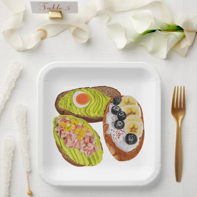 Bread for handmade. paper plate (Wedding)