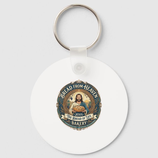 Bread From Heaven Jesus Bread Life Bakery Christia Keychain (Front)
