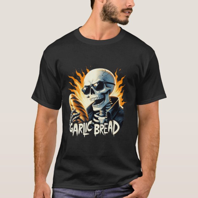 Bread Halloween Skeleton Bakery Baker Bread Lover  T-Shirt (Front)