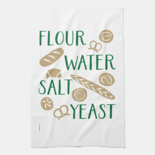 Bread Ingredients Baking Kitchen Towel