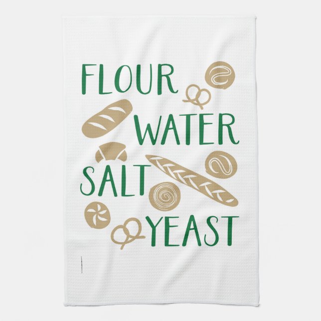 Bread Ingredients Baking Kitchen Towel (Vertical)