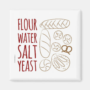 Bread Ingredients Baking Magnet