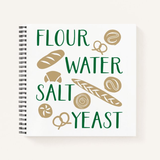 Bread Ingredients Baking Notebook (Front)