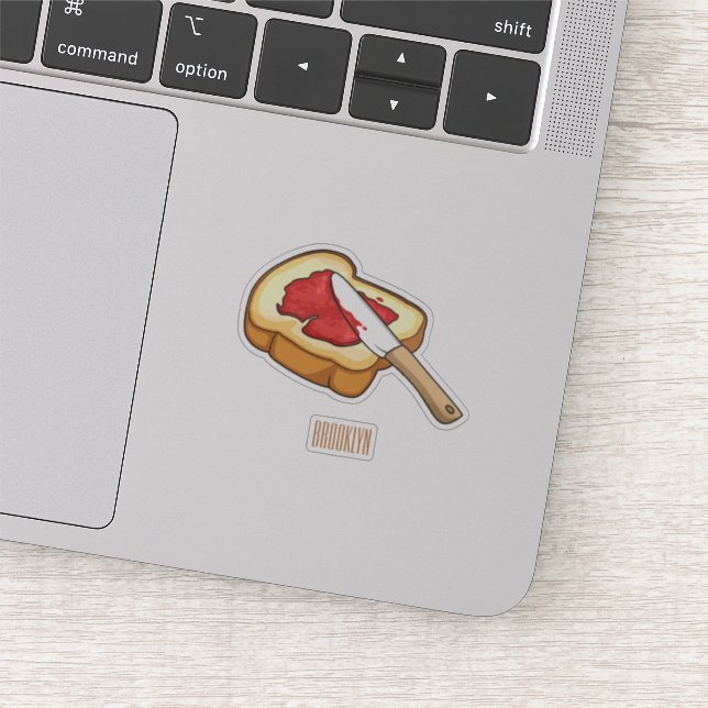 Bread & jam cartoon illustration (Detail)