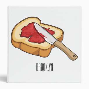 Bread & jam cartoon illustration  binder