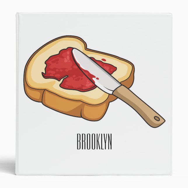 Bread & jam cartoon illustration  binder (Front)