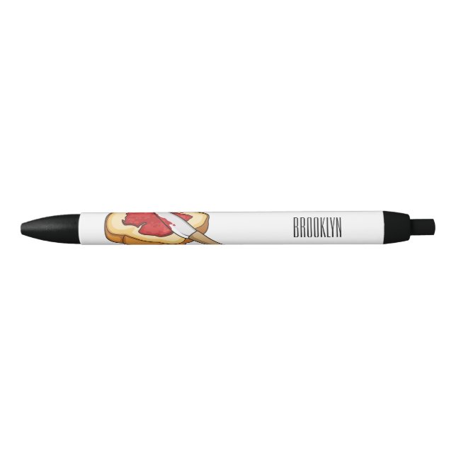 Bread & jam cartoon illustration  black ink pen (Front)