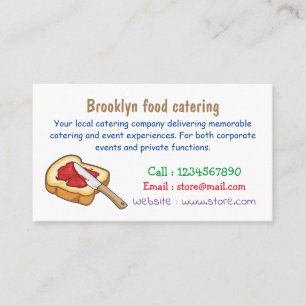 Bread & jam cartoon illustration business card