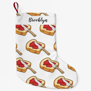 Bread & jam cartoon illustration small christmas stocking