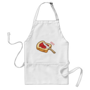 Bread & jam cartoon illustration  standard apron