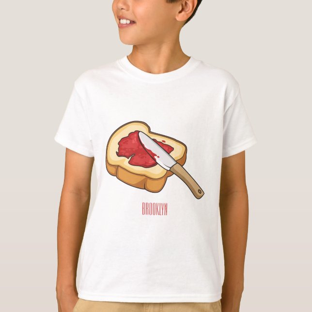 Bread & jam cartoon illustration  T-Shirt (Front)