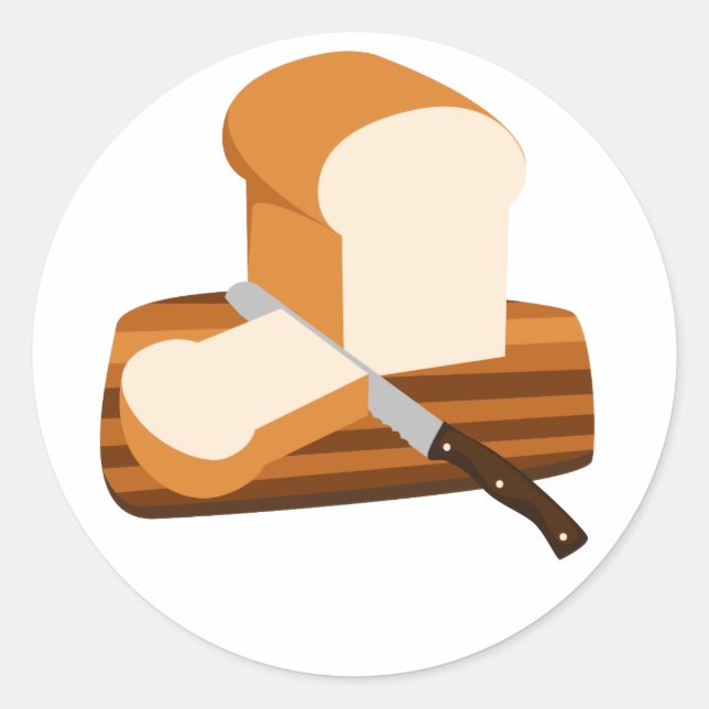 Bread Loaf Classic Round Sticker (Front)