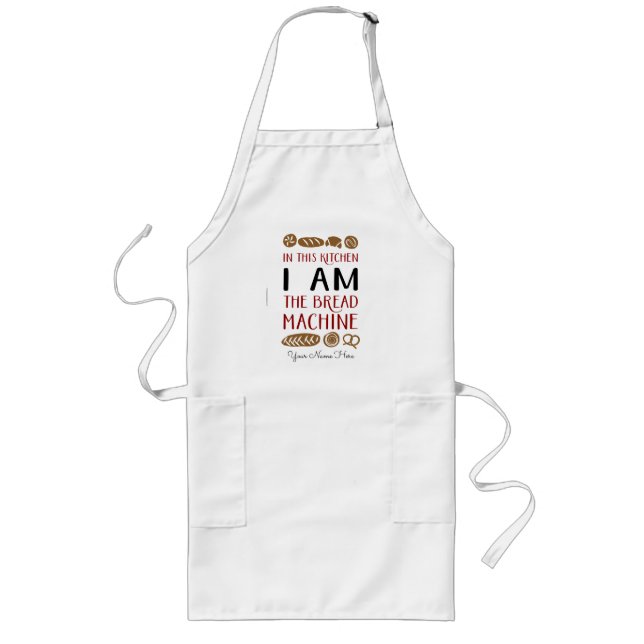 Bread Machine Baking Long Apron (Front)
