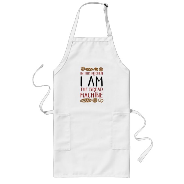 Bread Machine Baking Long Apron (Front)