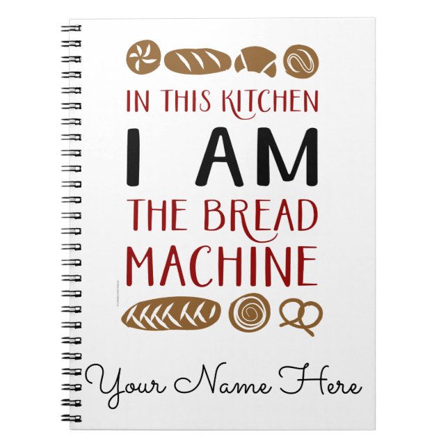 Bread Machine Baking Notebook (Front)