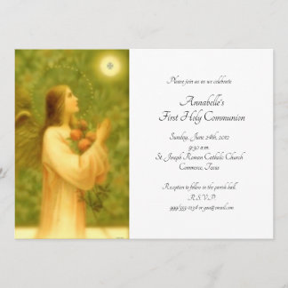 Bread of Angels First Holy Communion Invitation