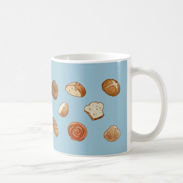 Bread & pastry pattern mug - customizable (Right)