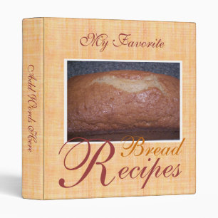 Bread Recipe Cookbook Binder