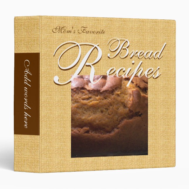 Bread Recipes Binder (Front/Spine)