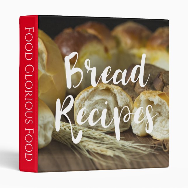 Bread Recipes Cookbook Binder (Front/Spine)