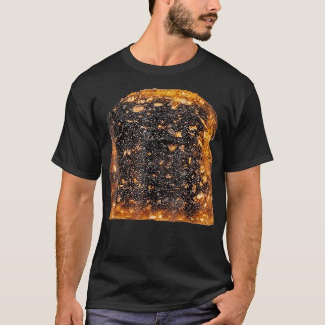 Bread Toast Burnt Matching Halloween Costume T-Shirt (Front)