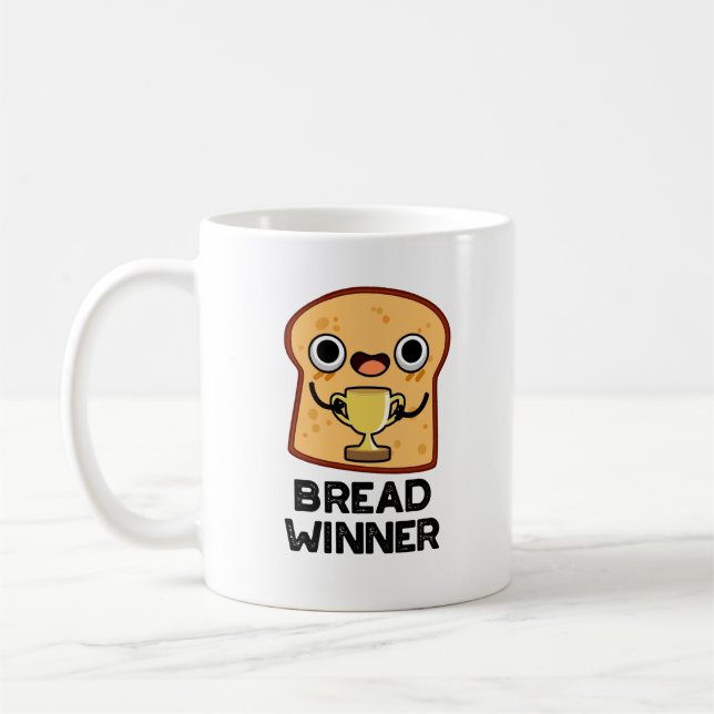 Bread Winner Funny Food Pun  Coffee Mug (Left)