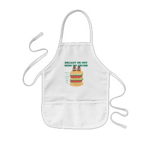 Bready or Not Here We Crumb Kids Apron